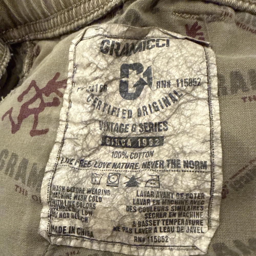 Gramicci Vintage G Series Pant Men Medium Length32 Khaki Belt Gorpcore Outdoor - Picture 12 of 12